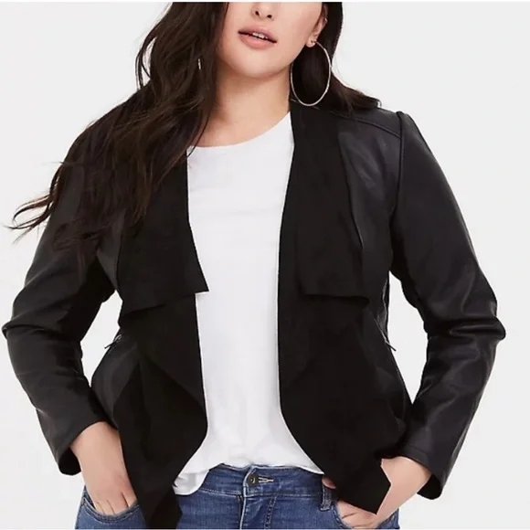 Torrid 2 Her Universe Marvel Thor Black Moto Jacket Faux Leather God Of Thunder - Picture 2 of 11